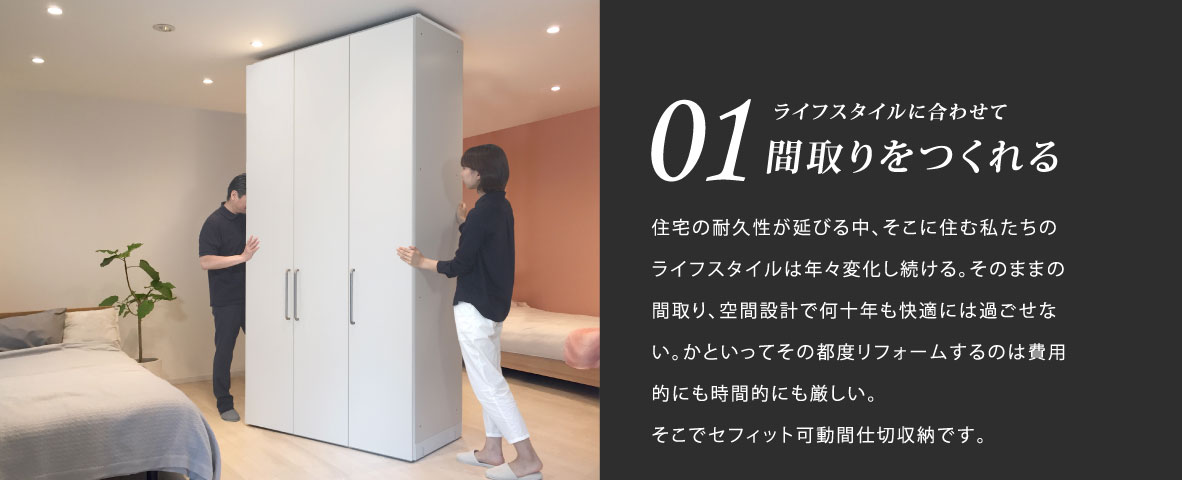 01.ライフスタイルに合わせて間取りをつくれる